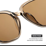 Sarah | | Women's Sunglasses with Wooden Arms and Square Frame