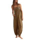 Clarice | Women's Wide Leg Jumpsuit with Adjustable Tie Straps