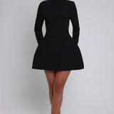Elara | Women's Minimalist A-Line Midi Dress with Loose Fit Silhouette