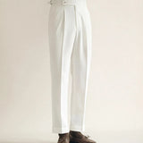 James | Men's Trousers with Pleated Front and Elastic Waistband