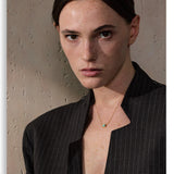 Liora | Women Necklace with Opal Pendant and Gold Steel