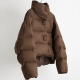 Veyra | Women's Quilted Cropped Jacket with High Neck and Bold Front Clasps