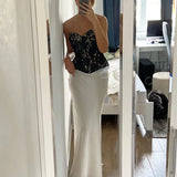 Seraphine | Women's Satin Maxi Skirt with Fishtail Hem