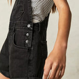 Sadie | Women's Denim Short Overalls Set