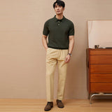 Fletcher | Men's Knitted Polo Shirt with Button Down Design