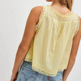 Fiorella | Women Camisole With Lace Trim Detail
