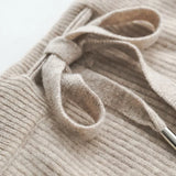 Nina | Women's Wool Knit Wide Leg Pants with High Waist