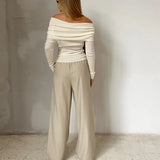 Orvieto | Women Top With Off Shoulder Knit