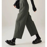 Daria | Women's Quilted Wide Leg Pants with High Waist