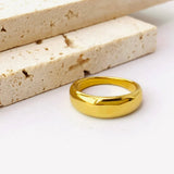 Aurore | Women Ring with Dome Design and Gold Finish