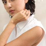 Fiorella | Women Ring with Heart Design and Gold Plating