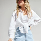 Langley | Women Shirt With Cotton Crinkle Fabric