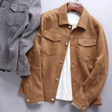 Vincent | Men Jacket with Structured Twill and Suede