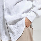 Langley | Women Shirt With Cotton Crinkle Fabric