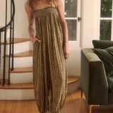Clarice | Women's Wide Leg Jumpsuit with Adjustable Tie Straps