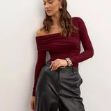 Clara| Women Top With One Shoulder Design