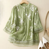 Evienne | Women Blouse With Cotton Embroidery