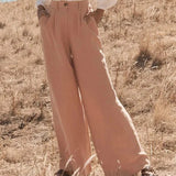 Cordelia | Women's High Waist Linen Trousers