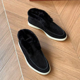 Lila | Women's Boots with Shearling Lining and Moc-Toe