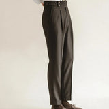 James | Men's Trousers with Pleated Front and Elastic Waistband