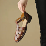 Lorelei | Women's Sandals with Handwoven Cutouts and Buckle