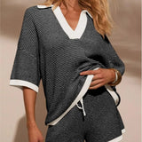 Lila | Women's Knit Two Piece Shorts Set