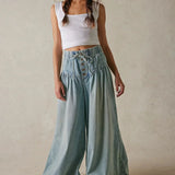 Aria | Women's Denim Pants with Drawstring Waist