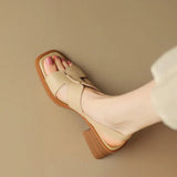 Sassari | Women's Sandals with Loop Bow and Ankle Buck