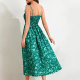 Marlowe | Women's Floral Maxi Dress with Ruched Bodice and Spaghetti Straps