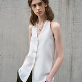 Juniper | Women Top With Linen Halter Neck