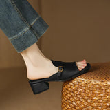 Marcella | Women's Sandal with Buckle and Leather