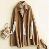 Marisol | Women's Double-Faced Wool Cape with Structured Collar