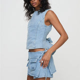 Dakota | Women's Skirt with Low Rise and Front Pockets