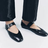 Liora | Women Flats with Buckle and Leopard Print