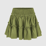 Viora | Women's Skirt with Stretch Waist and Ruffle Layers