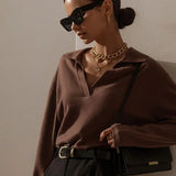 Roma | Women Polo Sweater With Cotton Relaxed Fit