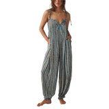 Clarice | Women's Wide Leg Jumpsuit with Adjustable Tie Straps