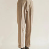 James | Men's Trousers with Pleated Front and Elastic Waistband