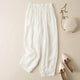 Fleurine | Women's Billowed Wide Leg Pants with Drawstring Waist
