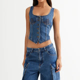 Angelina | Women Top With Cotton Corset Fit