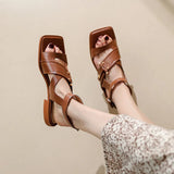 Calista | Women’s Sandals with Straps and Square Toe