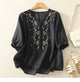 Eloria | Women Top With Cotton Linen Embroidery