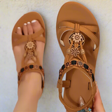 Zariah | Women's Boho Sandals with Beads and Embroidery