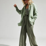 Langley | Women Shirt With Cotton Crinkle Fabric