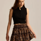 Viora | Women's Skirt with Stretch Waist and Ruffle Layers