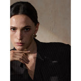 Valonne | Women Earrings with Cube Design and Gold Coating