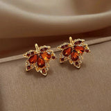 Scarlett | Women's Earrings with Maple Leaf Design and Zinc Alloy