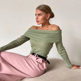 Orvieto | Women Top With Off Shoulder Knit