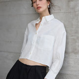 Skye | Women Shirt With Linen Cropped Fit