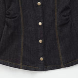 Brynn | Women's Denim Jacket Wide-Leg Pants Set